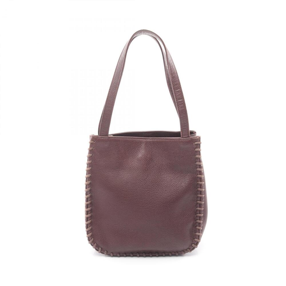 Saint Laurent Mombasa Leather Shoulder Bag Red